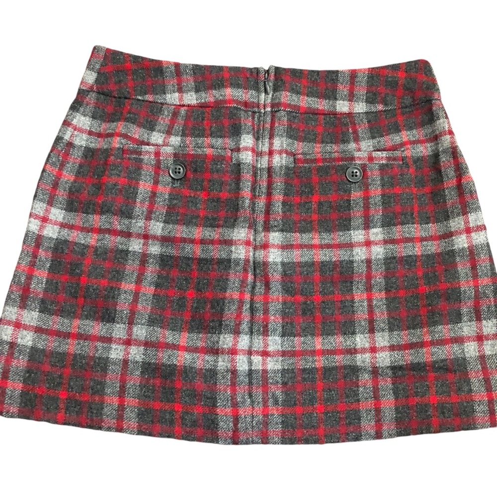 Y2K Tartan Plaid Wool Academia Mini Skirt Size 2 - Picture 3 of 12